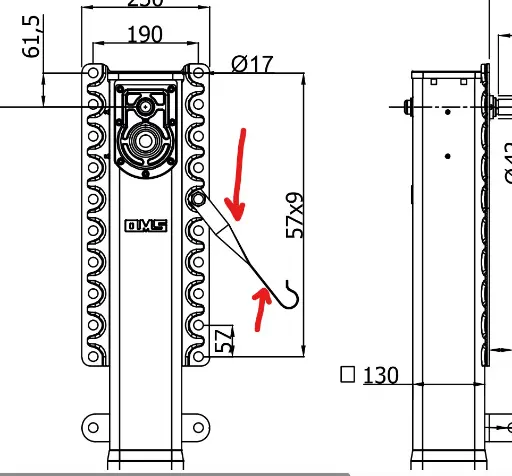 [HANGER KK276] OMS LANDING GEAR CRANK HANGER