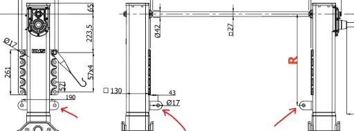 [BRACE EAR 01] OMS LANDING GEAR Brace Ear (parts)